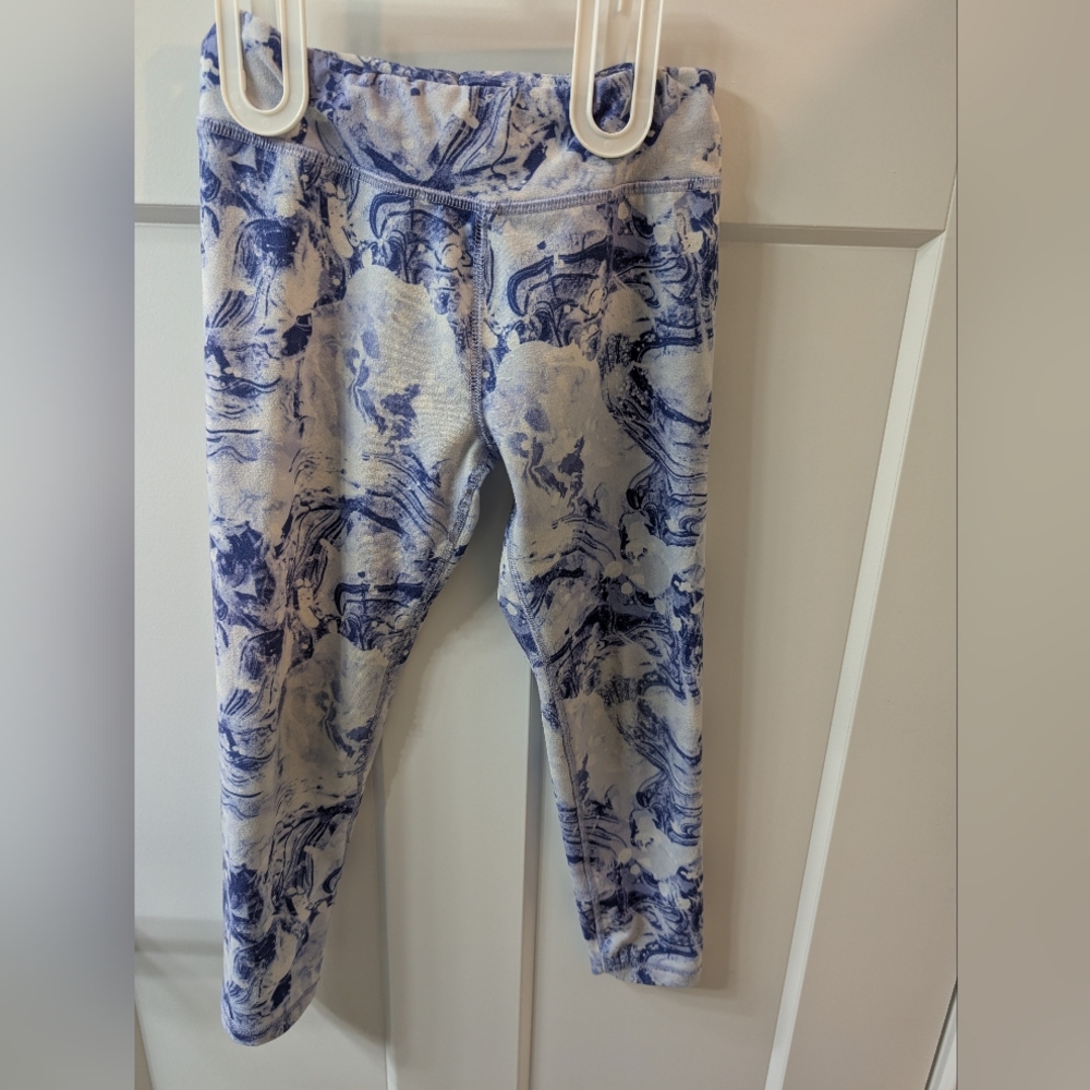 jumping beans Blue Marble-Print Leggings, Size 6